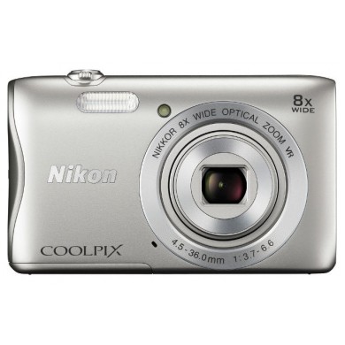 Фотоаппарат Nikon Coolpix S3700 Silver (VNA820E1)